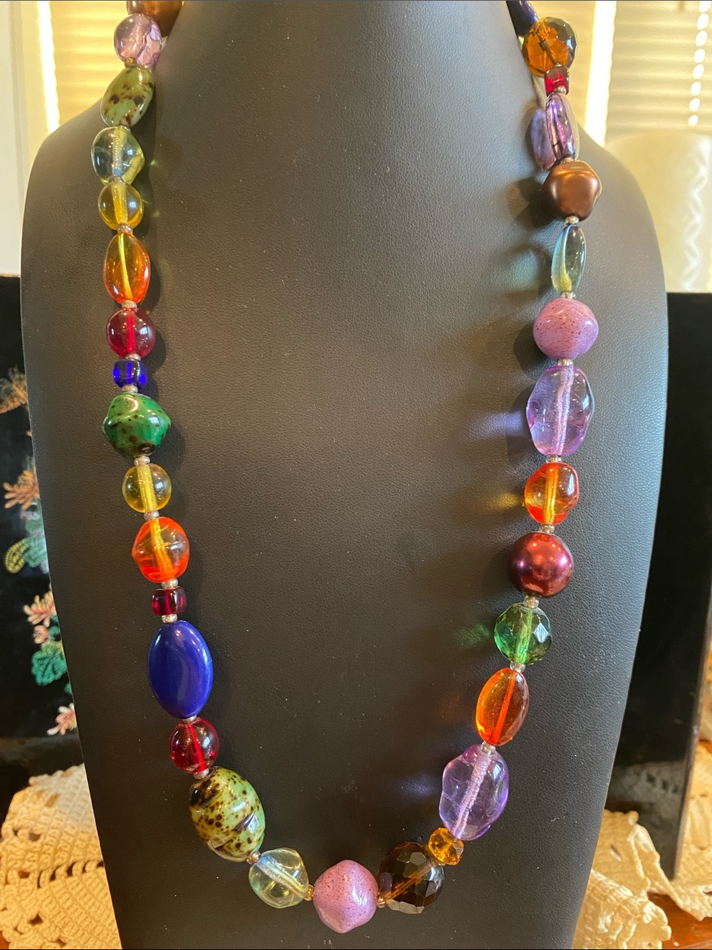 Joan Rivers Multicolor Glass Bead Statement Necklace - Women Jewelry